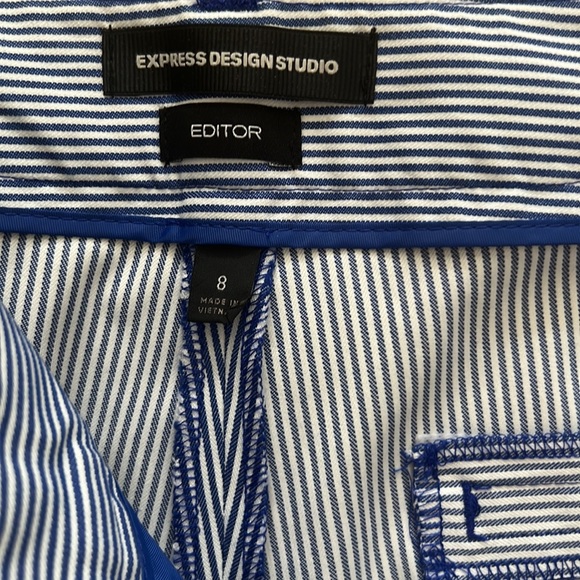 Express blue & white stripe shorts - Picture 4 of 6